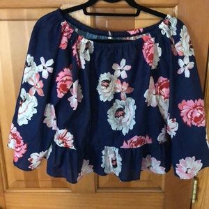 Floral off the shoulder top